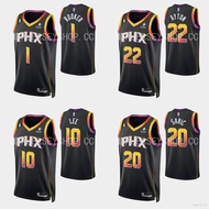 New 22/23 NBA Jersey Phoenix Suns Lee Saric Ayton Booker Black Basketball Sports Vest Player Edition