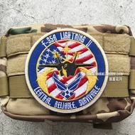 【Customized 】US Air Force F-35A Morale Mark3D Embroidery Velcro Patch /Badges/armband/Emblem Decorat