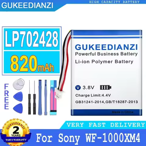 Extended Life 820mAh Wireless Headphones Battery for Sony WF-1000XM4