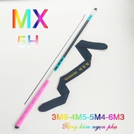 Cần câu tay MX độ cứng 5H chuyên đánh cảm giác gẩy rô diếc cao cấp tặng ngọn phụ