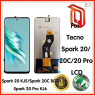 For Tecno Spark 20 KJ5 LCD Spark 20C BG7 LCD Screen Frame Touch Panel Digitizer For Infinix Tecno Sp