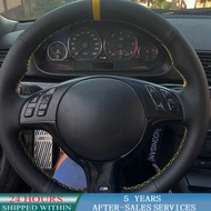 Customized Braid Car Steering Wheel Cover Nappe Leather For BMW M Sport E46 330i 330Ci E39 540i 525i