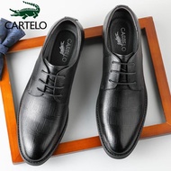 Cartelo Crocodile（CARTELO）Soft Leather Men's Leather Shoes Business Formal Wear Shoes Men's Soft Leather Wear-Resistant