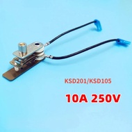New for Midea electric pressure cooker accessories pressure switch KSD201/KSD105 with wire temperature limiter 10A 250V