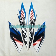 Sticker Striping Motor Motor Honda Beat FI 2023 Putih-biru