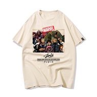 [พร้อมส่ง] เสื้อยืด One Piece Marvel แขนสั้น Iron Man America Team เสื้อยืด Spider-Man Avengers