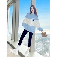 เสื้อฮู้ดผู้หญิง Oversize สีเขียว แฟชั่นฤดูใบไม้ผลิ ฤดูใบไม้ร่วง ฤดูหนาว เสื้อผ้าทำงานสไตล์เกาหลี คอ