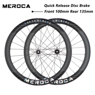 MEROCA 700C ชุดล้อจักรยานคาร์บอนจักรยานเสือหมอบT700 + T800คาร์บอนไฟเบอร์ขอบน้ำหนักเบาเป็นพิเศษ50MM 4