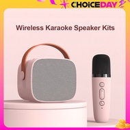 Portable mini Bluetooth speaker wireless with 3DS stereo amplifier Bluetooth microphone karaoke home KTV K1