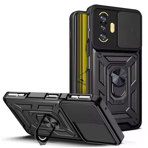 For Xiaomi Poco F3 GT Case Poco F3 GT Cover Poco F3 GT Magnetic Ring Holder Armor Phone Case Slide C