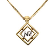 二手 Nina Ricci NR 標誌金屬項鍊