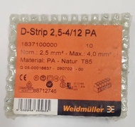 Terminal Block Strip Electrical Wire Connector Weidmüller D-Strip 2.5-4/12 PA connector block  30A12