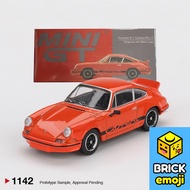 Mini GT 1142 Porsche 911 Carrera RS 2.7 Tangerine with Black Livery 1/64