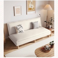 Anti Scratching Leather Sofa Bed Foldable Sofa Bed Multi-function Sofa Bed (Free 2 Cushions)
