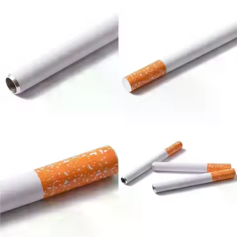 2/3Pcs Creative Cigarette Shaped Plastic Pipe Decompression Toys Bubble Cigarette Packs Cigarette Ac