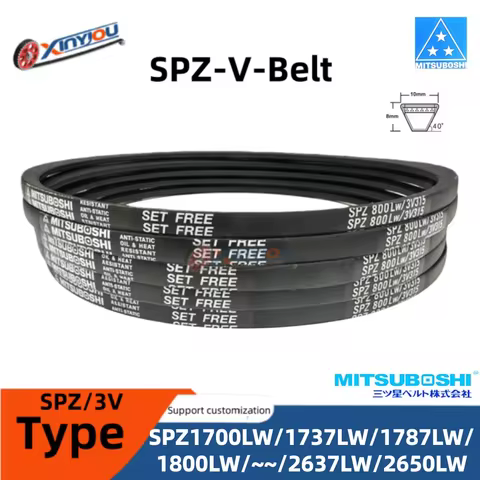 Japan SPZ V-Belt for Transmission Conveyor Power Belt SPZ1700LW-3V670/SPZ1737LW/SPZ1762LW/SPZ1787LW/
