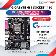 Gigabyte H81 Mix Model Socket 1150 DDR3 Intel Motherboard Intel 4th Gen Intel Motherboard Mainboard 