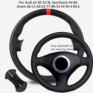 Custom Fit Microfiber Leather Car Steering Wheel Cover For Audi A2 8Z A3 8L Sportback A4 B6 Avant A6