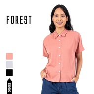 Forest Blaus Perempuan | Forest Ladies Lyocell Loose Fit Plain Blouse - 822361