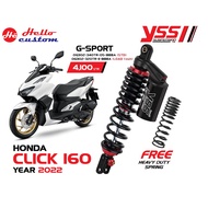 Rear Shock YSS G Sport Black Series Click 125i 150i 2018-2022/160 Free 1 Hard Spring