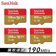 現貨免運】SanDisk 128G 256G 512G 1TB Extreme A2 microSD 記憶卡
