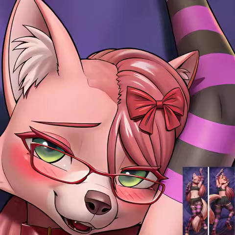 Dakimakura Anime Fluffy Furry Orcus Elkhound Dog Pillowcase Double-sided Print Hugging Body Pillow C