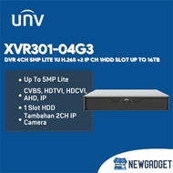 UNV XVR301-04G3 DVR 4CH 5MP LITE 1U H.265 +2 IP CH 1HDD SLOT UP TO 16TB