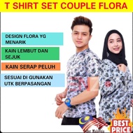 🔥VIRAL🔥 T SHIRTS COUPLE MEN WOMEN FLORA BAJU VIRAL LELAKI PEREMPUAN SET COUPLE