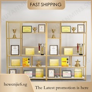 Display Cabinet Honor Certificate Storage Rack Shelf Storage Certificate Metal Rack Shelf Cabinet he