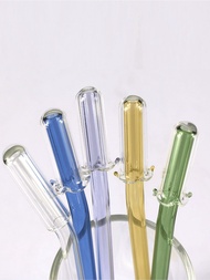 1入組可重複使用的玻璃吸管防塵套,專為直彎吸管設計的透明套