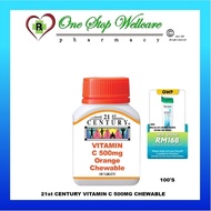 21ST CENTURY VITAMIN C 500MG BOLEH DIKUNYAH / 21ST CENTURY CHEWABLE VITAMIN C 500MG 100'S (EXP:01/20