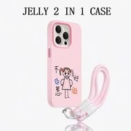 PremiumPicture Simple Line A Girl Jelly Color 2 In 1 Case Xiaomi 15T Pro C85 C71 C65 C75 F7 poco M7 