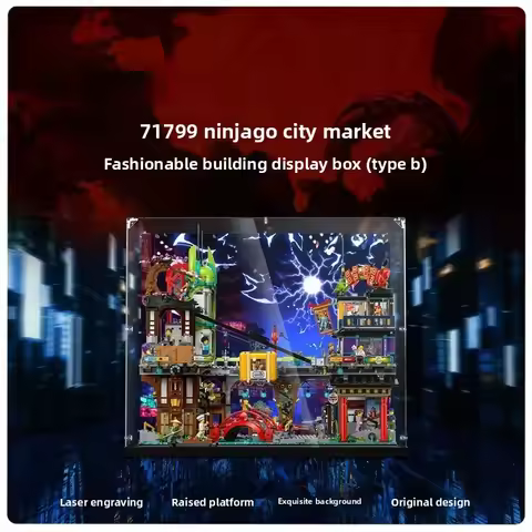 Suitable for Ninjago series LEGO 71799 Ninjago City Market acrylic display storage box