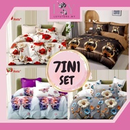 [HOT SELLING] Cadar 7D siap comforter  7in1 set bedsheet with comforter 1200 tc floral