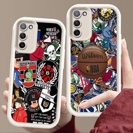 Case for Samsung J6 A31 A02 A02S M02S A03 Core A03S F02S A51 A71 M02 J4 Plus Soft White E51 Basketba