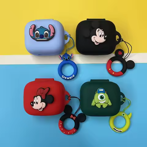 Potdemiel Disney Earphone Case Cover for Anker Soundcore R50i NC / P30i Silicone Wireless Earbuds Pr