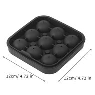 YESPERY 9 Grid Soccer Ball Ice Cube Tray with Lid BPA-Free Silicone Reusable Football Shape Ice Mold