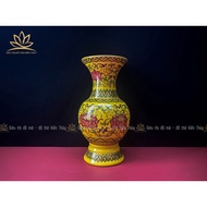 Altar Vase, Worship Vase With Gold Brocade Porcelain