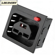 LAKAMIRY C13 Connector Inlet, Flame Retardant PC Multi-functional C13 Cabinet Power Socket,  Anti St