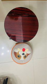 摺疊圓凳，矮木凳