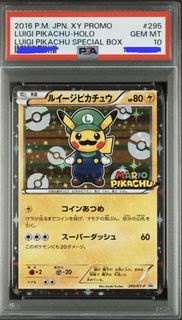 (Buy) 收細Luigi 比卡超PSA 10 (Luigi Pikachu: PROMO[XY-P 295/XY-P](Promotional Card "Luigi Pikachu Special