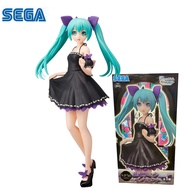In Stock Original Sega Spm Vocaloid Miku Hatsune Miku Acute Ver. Black Dresses Action Anime Figure Pvc Model Collectible Toys
