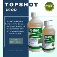 | TNRC | TOPSHOT 60OD HERBICIDE | Broad spectrum weed control in rice paddies, pampuksa ng mga damo 