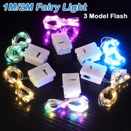 Hari Raya 3 Modes led Light 1M 2M Battery Operated LED Lights String Fairy Light Waterproof String Lights Gift Party Holiday Christmas Decoration