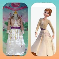 Anna Frozen II Princess Anna Frozen Cream Costume for Girl and Adults Disney Costume