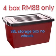 4box RM88 sahaja 38L Century Storage Box no wheels