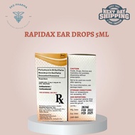 COD ♞,♘Rapidax Ear Drops Otic Drops 5ml 1 piece Expiry Date 22025 for Pets Cats Dog