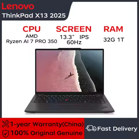 Lenovo ThinkPad X13 2025 13.3" WUXGA LED 100% sRGB 400 nits AMD Ryzen AI 7 PRO 350 32GB LPDDR5X 1TB 