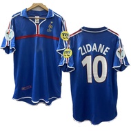 2000 France Top Quality Home Retro Soccer Jersey custom T-shirt Football Jersey ZIDANE