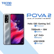 2022Tecno Pova 2 mobile phone 6GB+128GB smart phone cheap 6.92 inch 7000mAh Android mobile phoneGrea